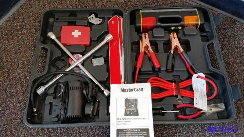 Master Craft 44 pc. Roadside Emergency Kit  New in Box All there