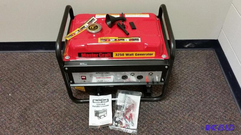 Master Craft 3250 Watt Generator New out of Box Assembled