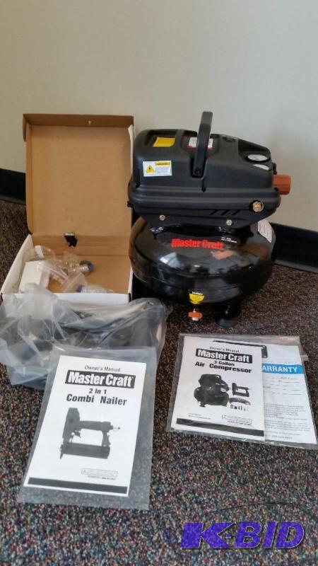 Master Craft 3-Gallon Pancake Air Compressor New out of Box No Hose