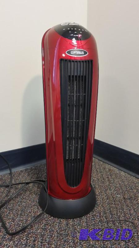 Optimus H-7328 Portable 22-Inch Oscillating Tower Heater with Digital Temperature Readout and Remote