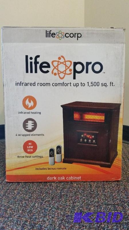 Life Pro Electric Infrared Quartz Heater  New in Box  Tested