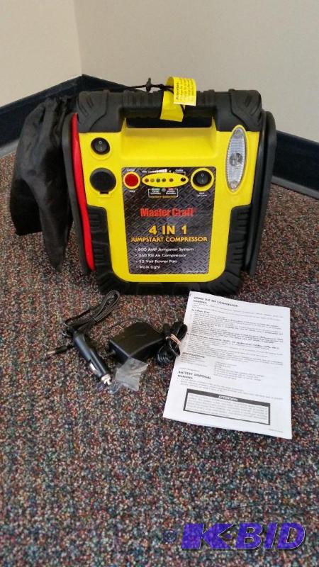 Master Craft 4 in 1 Jumpstart Compressor  New out of Box
