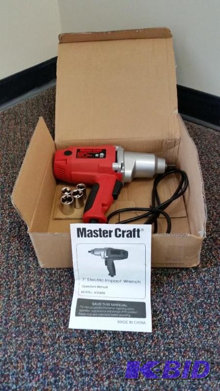 Master Craft Electric Impact Wrench wSockets  New in Box  All there.