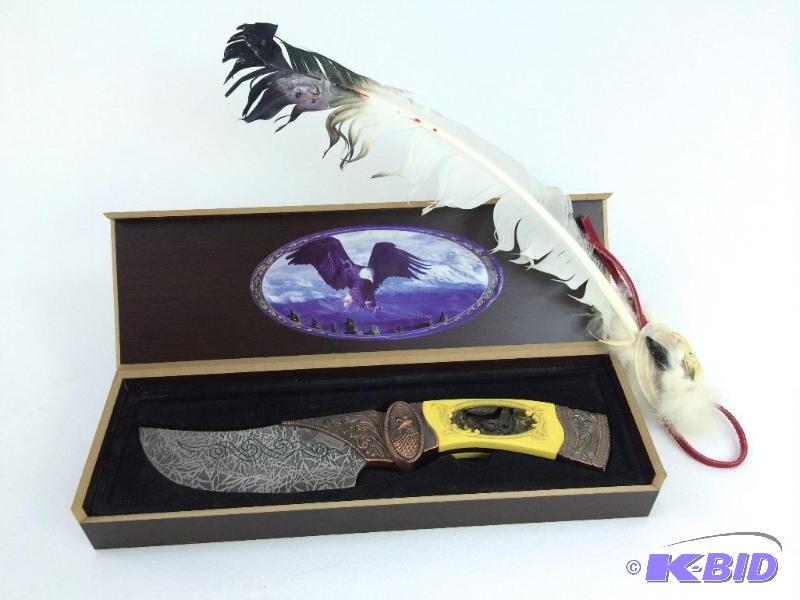 Feather - Talon & Arrowhead with an Eagle Fantasy Knife in the Box
