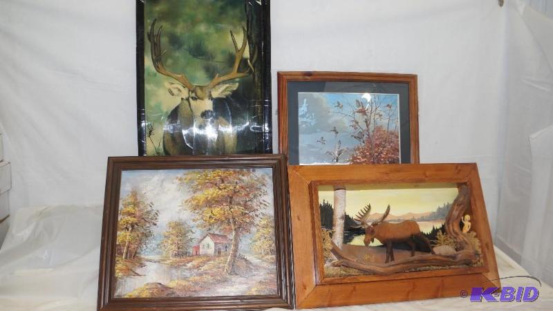 lot 103 image: Lot of 4 Pictures  Wildlife and Nature