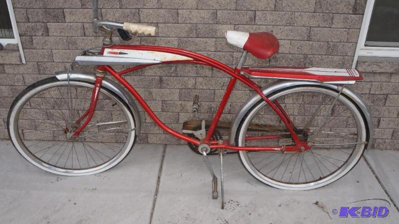 lot 13 image: Wards Mesinger Hawthorne Boys Red Bicycle