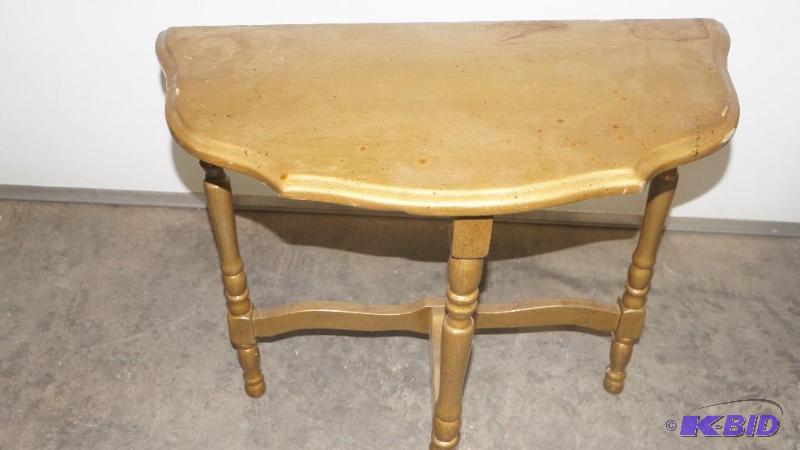 lot 34 image: Vintage Half Moon Table
