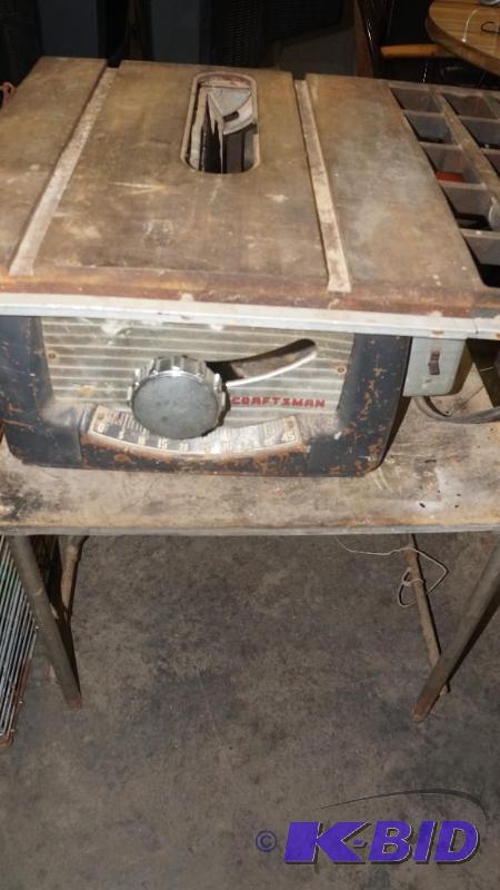 lot 43 image: Craftsman Table Saw on Stand