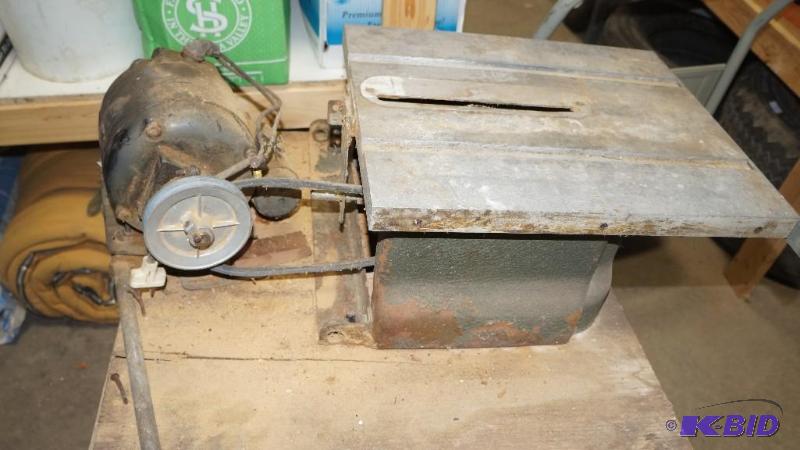 lot 78 image: ShopMaster Table Saw on Homemade Stand