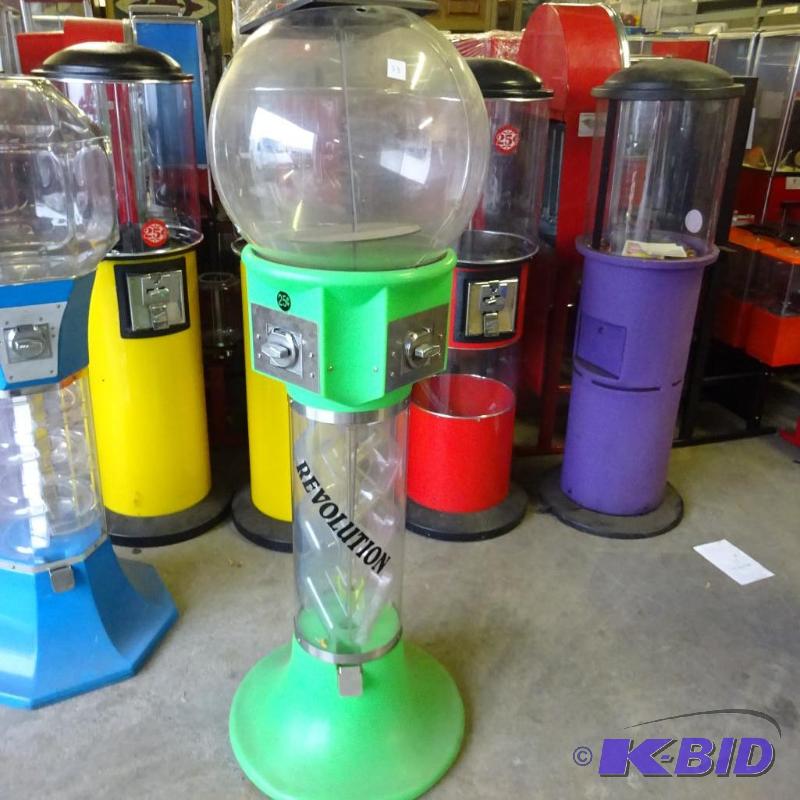 Spiral gumball machine. No lock or key. No to...