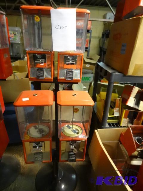 4 dispenser bulk machine on stand...