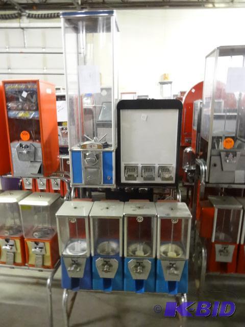 Bulk rack. 5 bulk dispensers and 3 column sti...