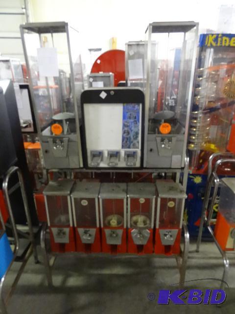 Bulk rack. 7 bulk dispensers and and 3 column...
