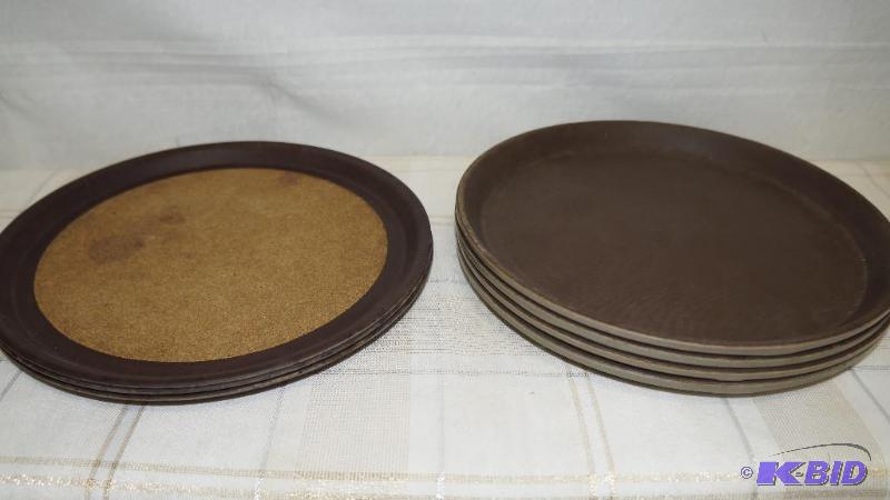 7 used beverage trays 3 with cork&nbspbottom...