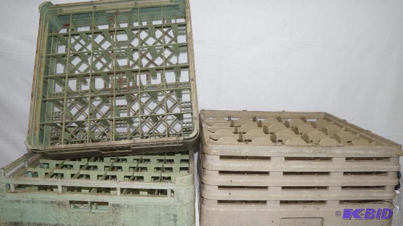 3 used dishwashing trays for glasses....