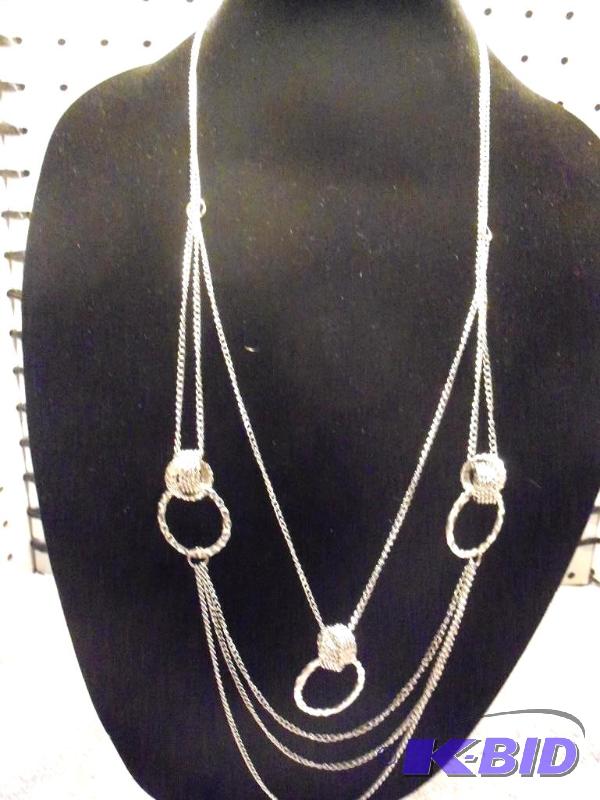 Silver Necklace with Earrings