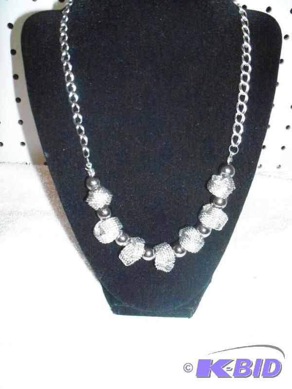 Silver Necklace with Earrings