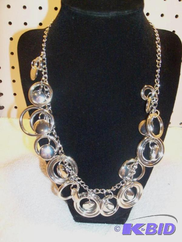 Silver Necklace with Earrings