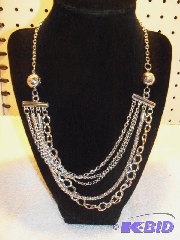 Silver Necklace with Earrings