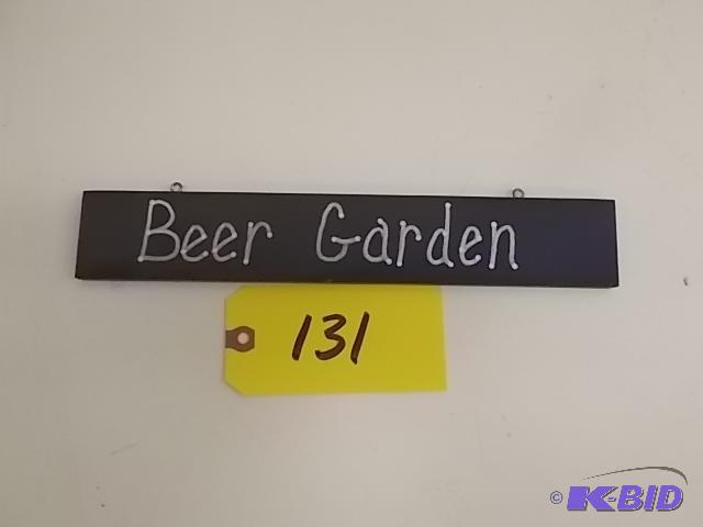 lot 131 image: Beer Garden Sign, 11.5 x 2...
