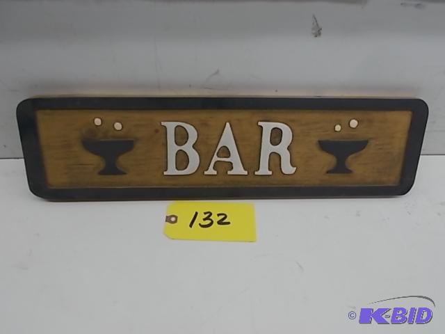 lot 132 image: Bar Sign, 21 x 5.5...