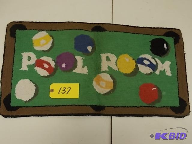 lot 137 image: Pool Room Floor Mat, 31.5 x 16...