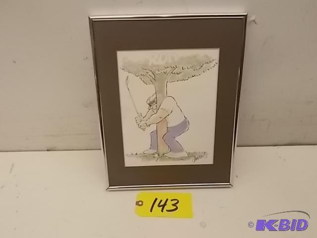 lot 143 image: Golf Decor, 11 x 14...