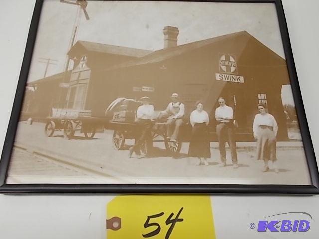 lot 54 image: Framed Santa Fe Swink Print, 14.5 x 11.5...