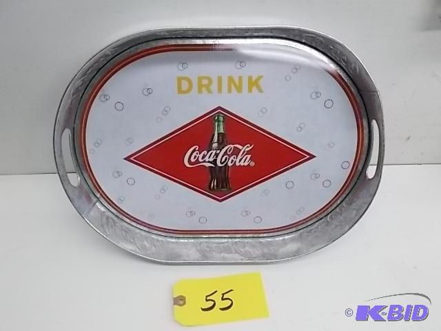 lot 55 image: Coca-Cola Tray, 15.5 x 12...