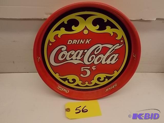 lot 56 image: Coca-Cola Tray, 13"...