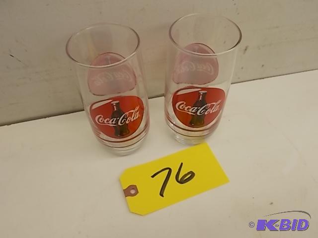 lot 76 image: (2) Coca-Cola Glass Tumblers...