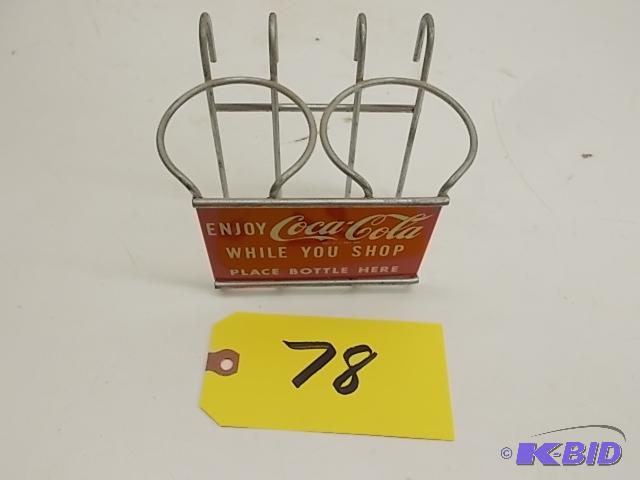 lot 78 image: Coca-Cola Bottle Rack for Shopping Cart...
