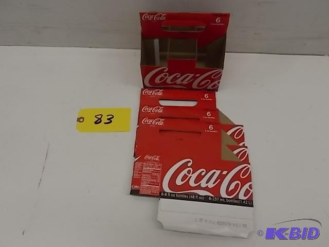 lot 83 image: (4) Coca-Cola 6 Pack 8 oz. Bottle Carriers...