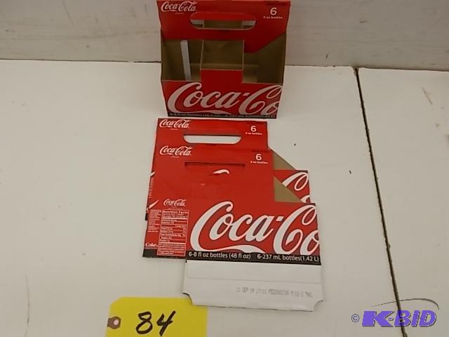 lot 84 image: (3) Coca-Cola 6 Pack 8 oz. Bottle Carriers...