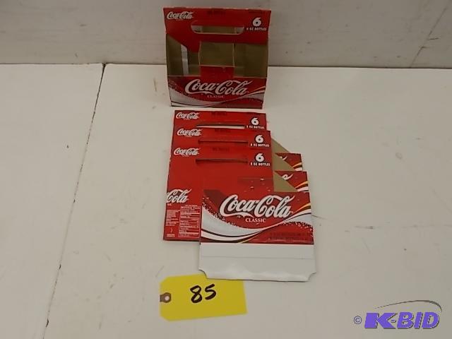 lot 85 image: (4) Coca-Cola 6 Pack 8 oz. Bottle Carriers...
