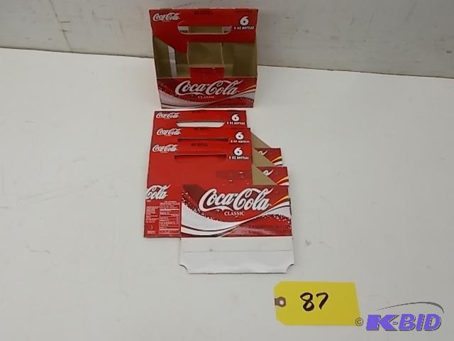 lot 87 image: (4) Coca-Cola 6 Pack 8 oz. Bottle Carriers...
