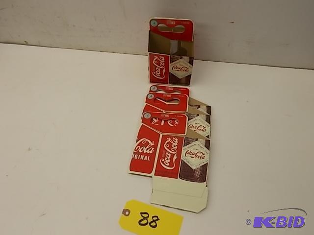 lot 88 image: (4) Coca-Cola 4 Pack 8.5 oz. Bottle Carriers...