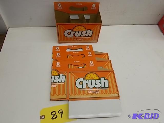 lot 89 image: (4) Orange Crush 6 Pack 12 oz. Bottle Carrier...