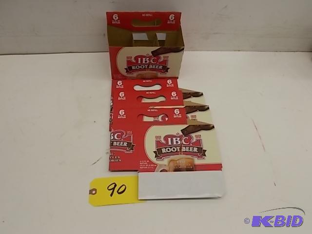 lot 90 image: (4) IBC Rootbeer 6 Pack 12 oz. Bottle Carrier...