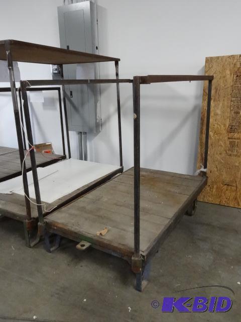 Material cart. Heavy duty. 2 wheeled. Needs a...