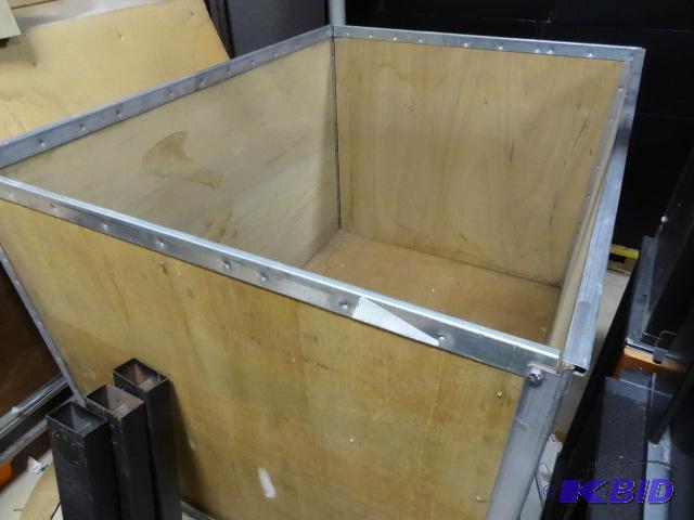 Wood crate for shipping or storage. Mounted o...