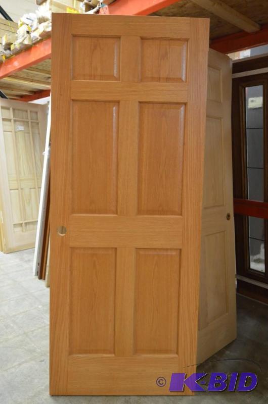 32&quot Prefinished Oak slab door Left-hand ...