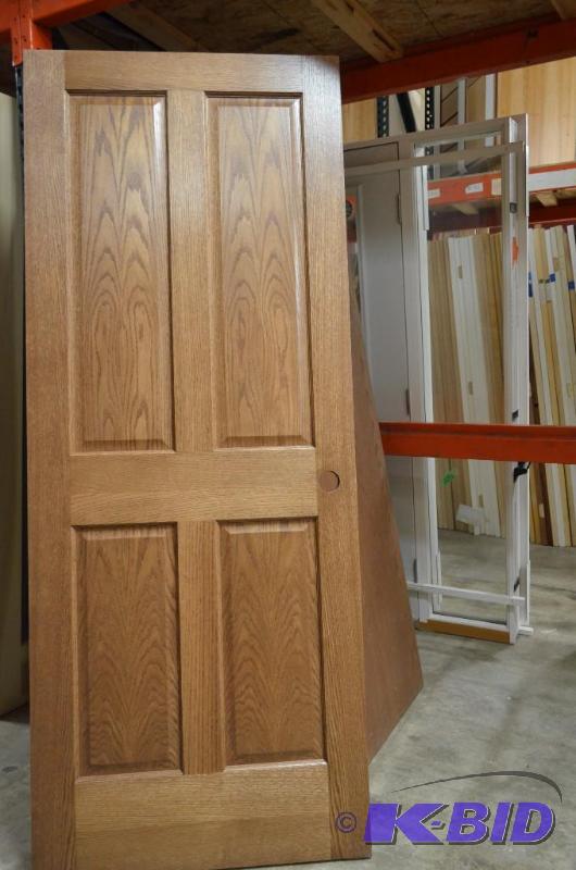 32&quot Prefinished&nbspOak 4-panel door sl...