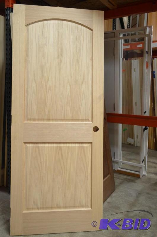 32&quot &nbspUnfinished Oak 2-panel arch do...