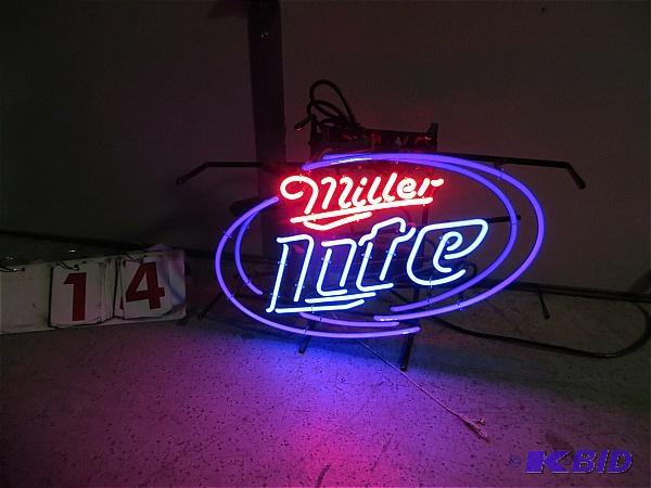 lot 14 image: Miller Lite Neon Sign