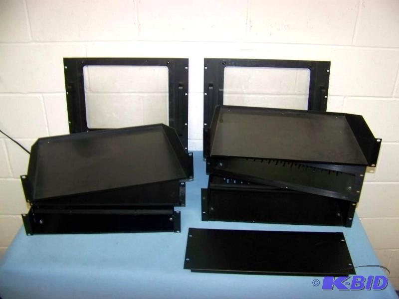lot 26 image: Middle Atlantic, Equipment Rack Shelves, Monitor Plates and a Face Plate