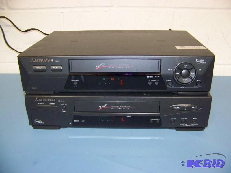 lot 65 image: (2) Mitsubishi, Video Cassette Recorders  Players (VCRs)