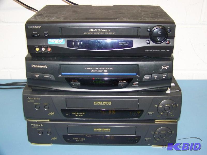 lot 66 image: (1) Sony and (3) Panasonic Video Cassette Recorders  Players (VCRs)