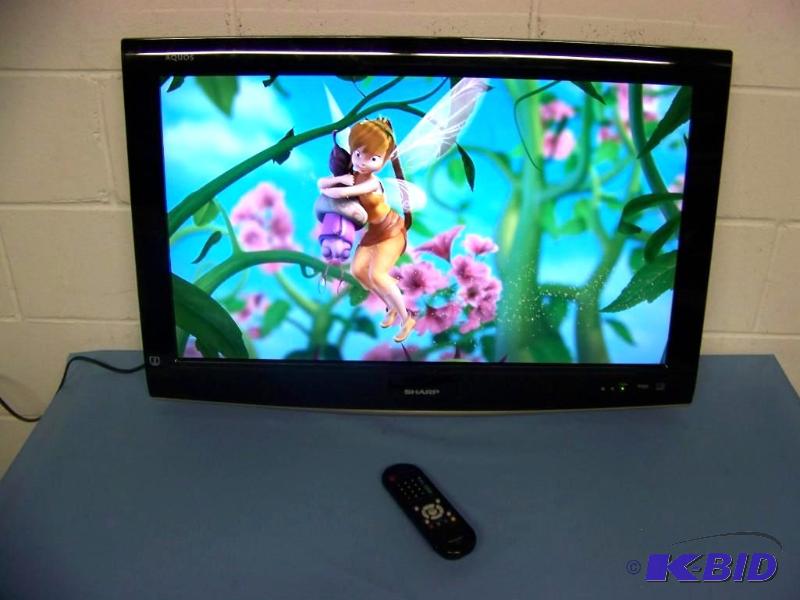 lot 8 image: Sharp, Aquos, 32, Liquid Crystal Display (LCD) Television (TV) with Remote Control