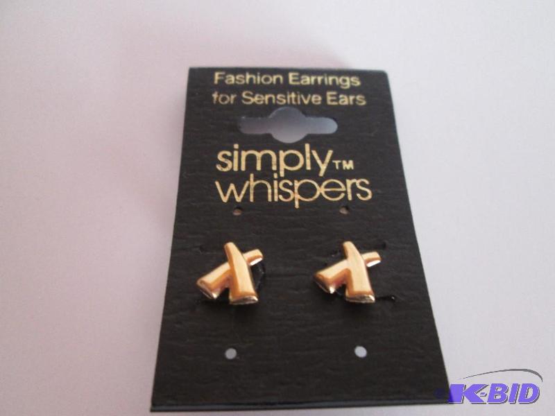 lot 105 image: Simply Whispers Fashion earrings for sensitiv...
